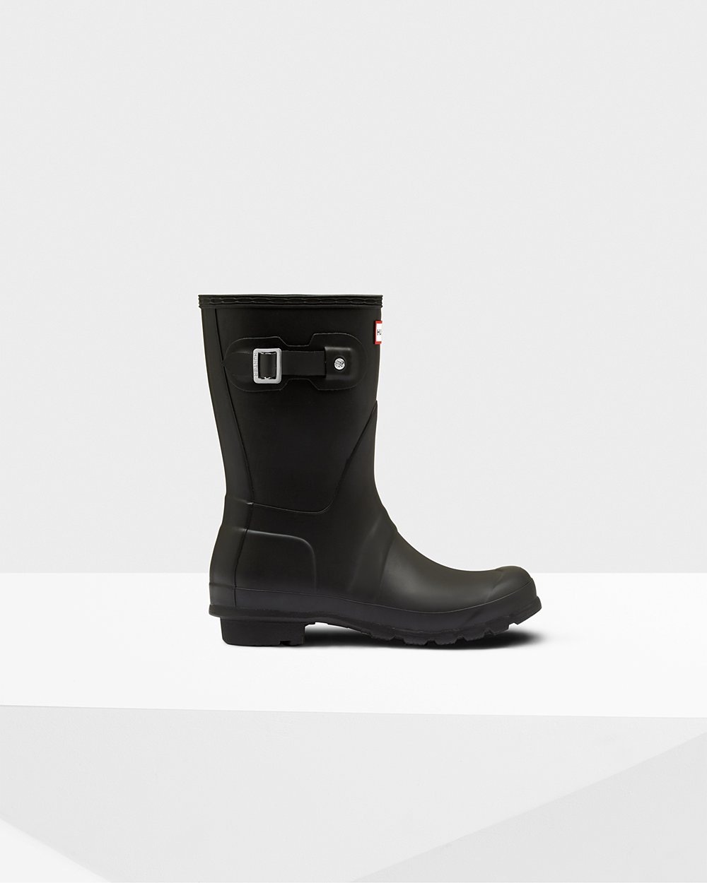 Botas de Lluvia Cortas Hunter Mujer - Original - Negros - UXKBZTJ-97